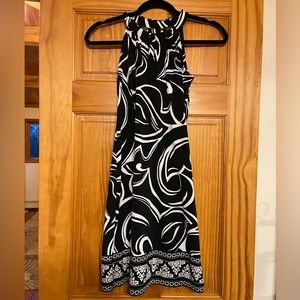 White house Black Market black & white sleeveless dress size xxs